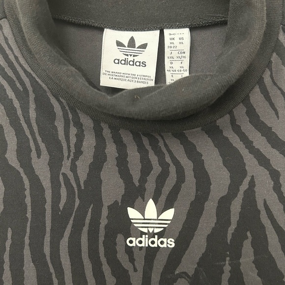 Adidas Black & Grey Zebra Print Women's Dress - Picture 5 of 7